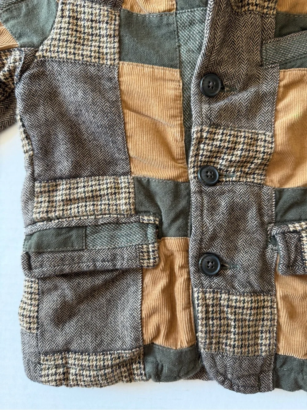 Baby Gap 2007 3T Patchwork Blazer Jacket Corduroy Herringbone Y2K